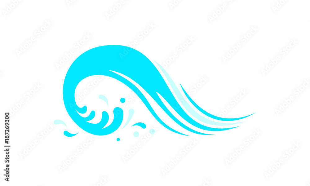 Fototapeta premium Blue wave logo