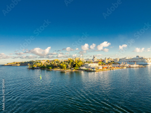 Shoreline of San Juan Bay in Puerto Rico  photo