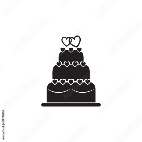 a wedding cake icon. Valentine's Day elements. Premium quality graphic design icon. Simple love icon for websites, web design, mobile app, info graphics