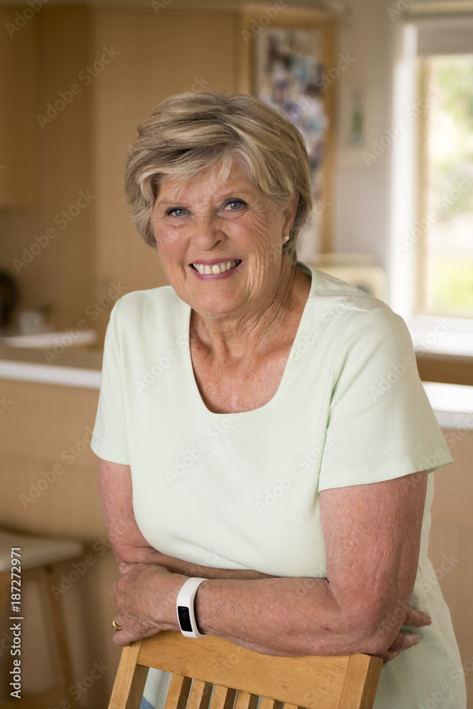Beautiful Portrait Of Pretty And Sweet Senior Mature Woman In Middle 