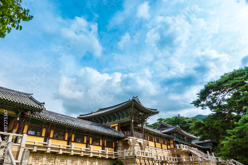 The world-famous Bulguksa Temple in South Korea.