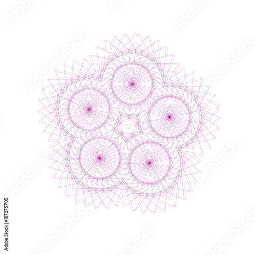 Abstract guilloche circle vecxtor pattern photo