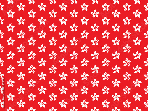 Hongkong orchid tree flag Abstract seamless pattern.