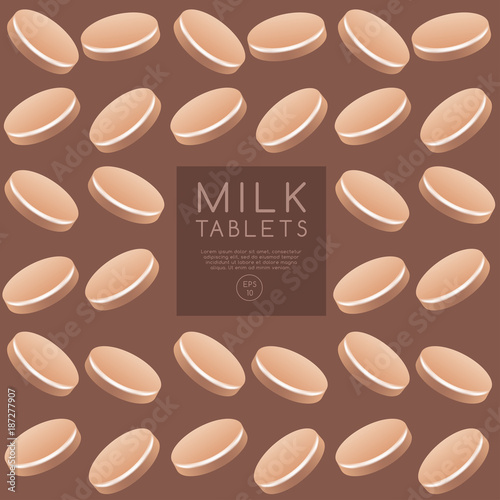 Milk Tablets   Vector Illustration