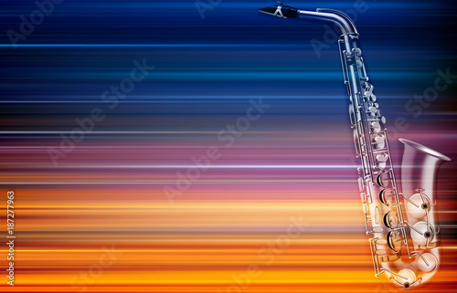abstract grunge piano background with saxophone