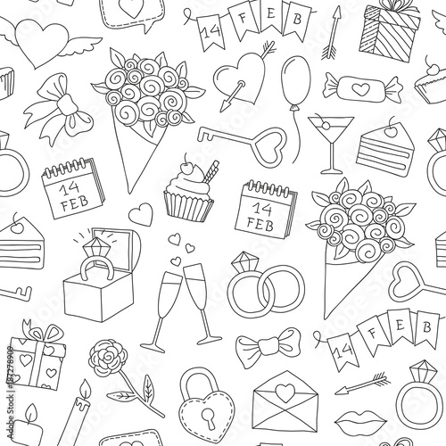 Valentines day seamless background