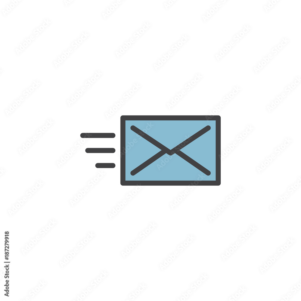 Send message, letter, e-mail, SMS, email, mail filled outline icon, line vector sign, linear colorful pictogram isolated on white. Envelope symbol, logo illustration. Pixel perfect vector graphics Send message, letter, e-mail, SMS, email, mail filled outline icon, line vector sign, linear colorful pictogram isolated on white. Envelope symbol, logo illustration. Pixel perfect vector graphics