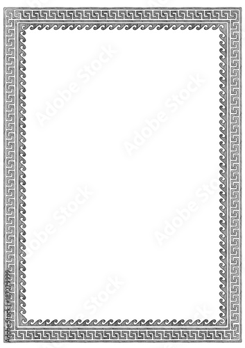 greek frame with meander
