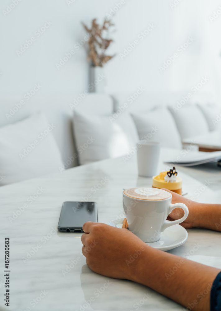 morning cup of coffee - obrazy, fototapety, plakaty 