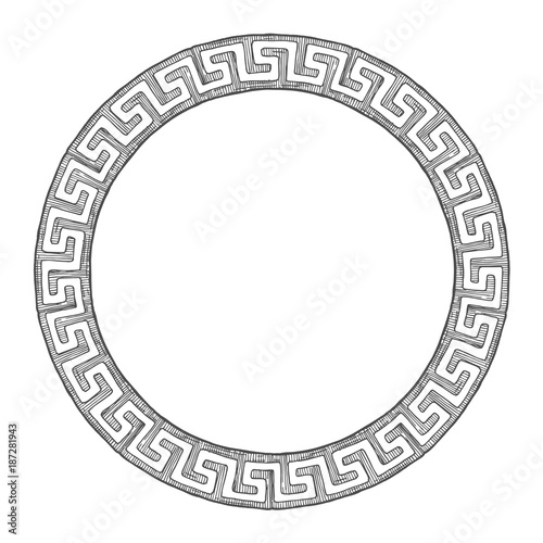 Ancient Greek round ornament.
