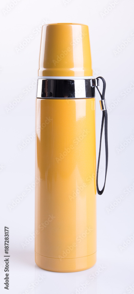 Thermo or Thermo flask on a background. Thermo or Thermo flask on a background.