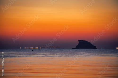 Sunrise at Yeongjong Island in Incheon, Korea - aka Shark Island photo