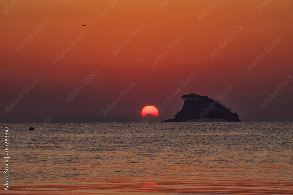 Sunrise at Yeongjong Island in Incheon, Korea - aka Shark Island