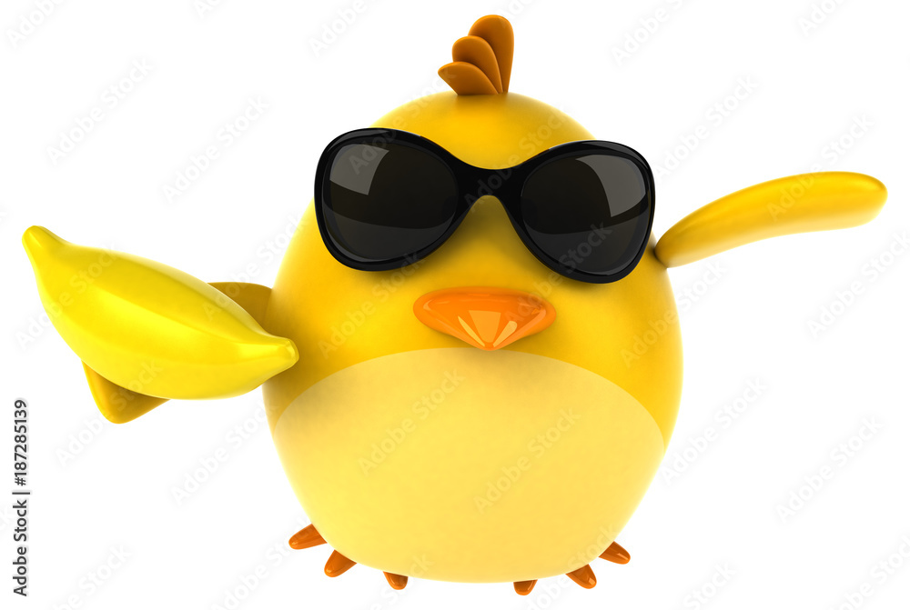 Yellow bird - 3D Illustration Yellow bird - 3D Illustration
