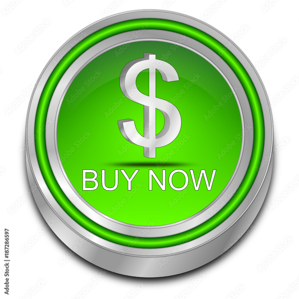 Buy now Button - 3D illustration Buy now Button - 3D illustration
