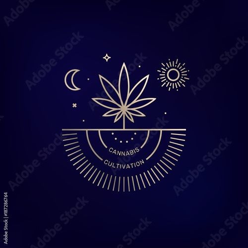 Medical marijuana cultivation emblem