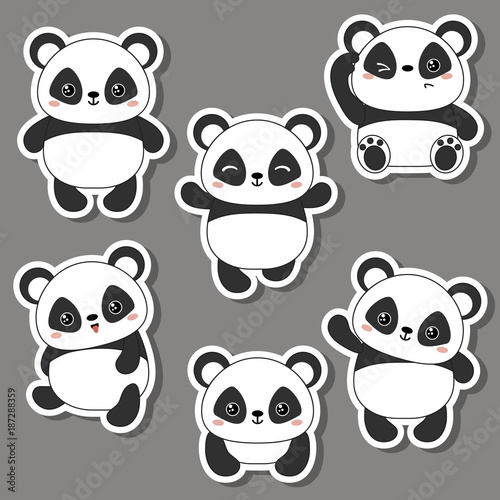 Fototapeta Naklejka Na Ścianę i Meble -  Vector illustration of panda bear.