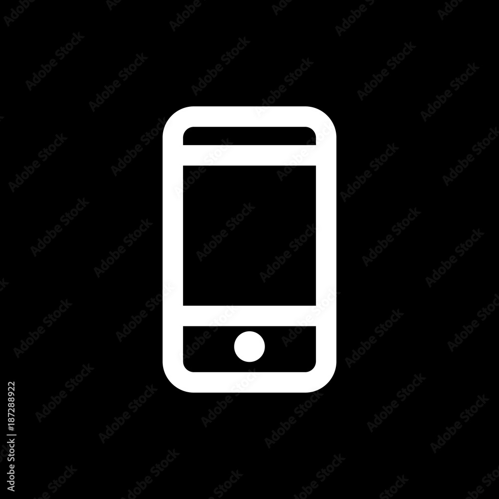 Smartphone icon for simple flat style ui design Smartphone icon for simple flat style ui design