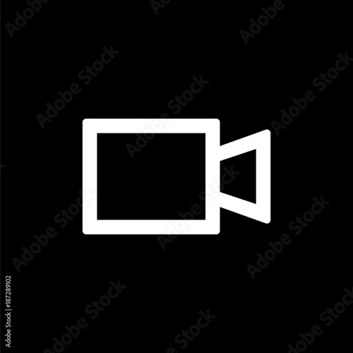 Camera camcoder icon for simple flat style ui design