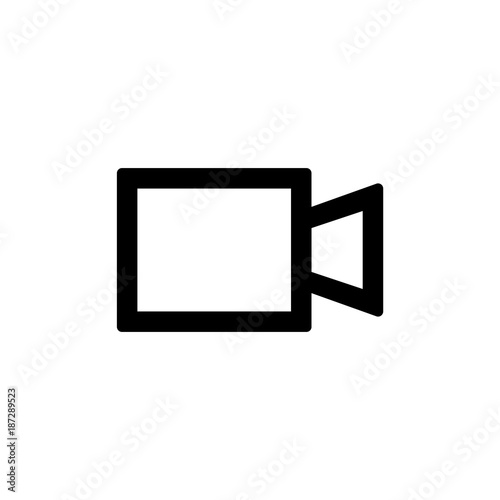 Camera camcoder icon for simple flat style ui design