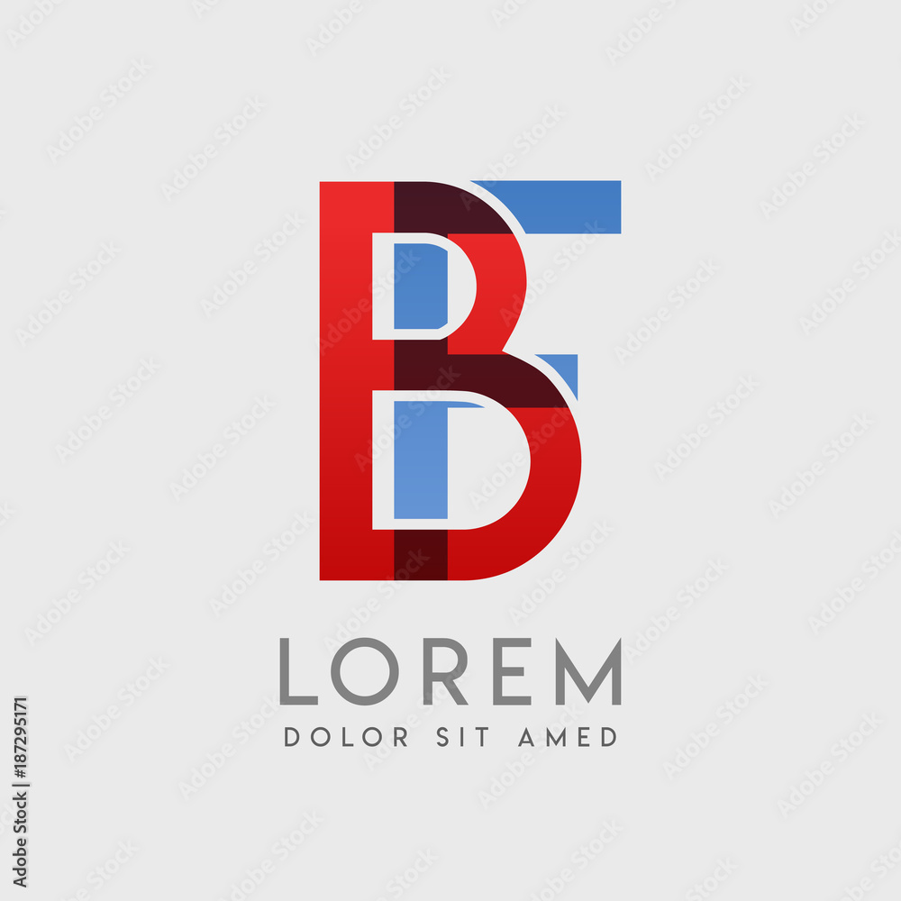 Obraz premium BF logo letters with 