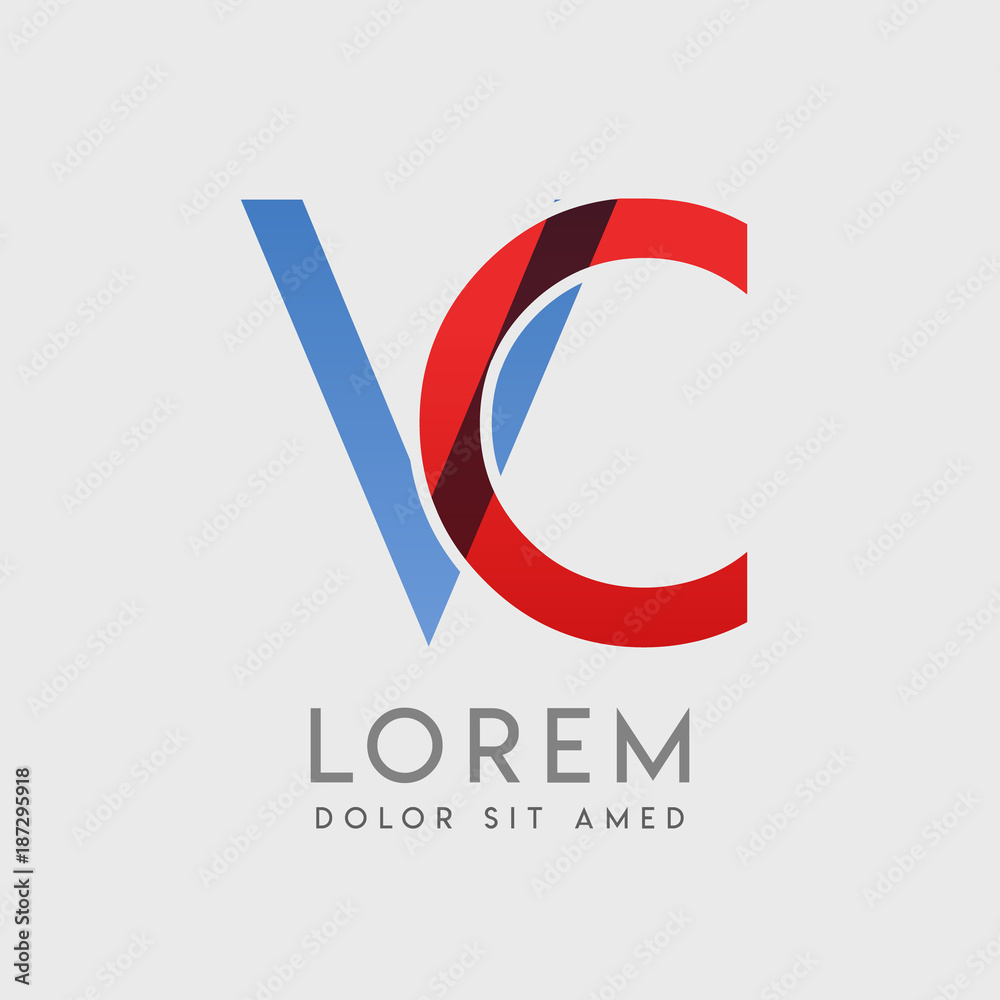 CV logo letters with CV logo letters with