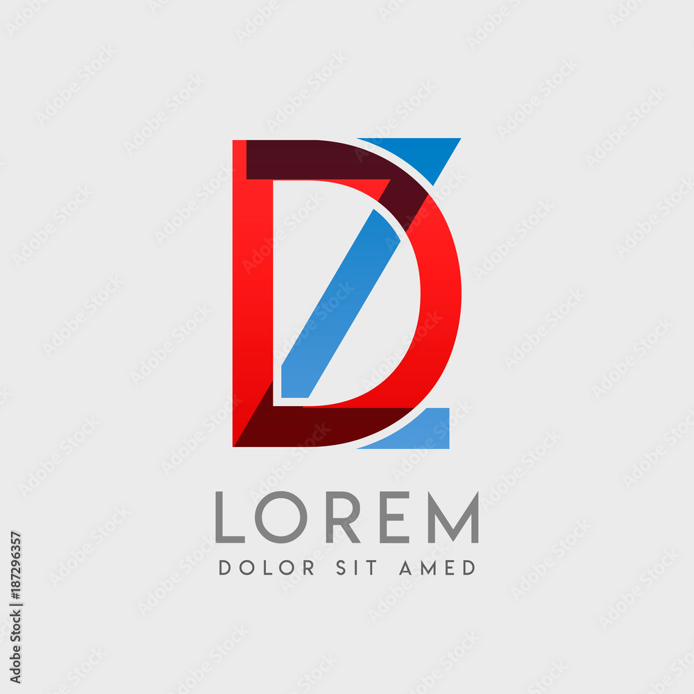 Fototapeta premium DZ logo letters with 