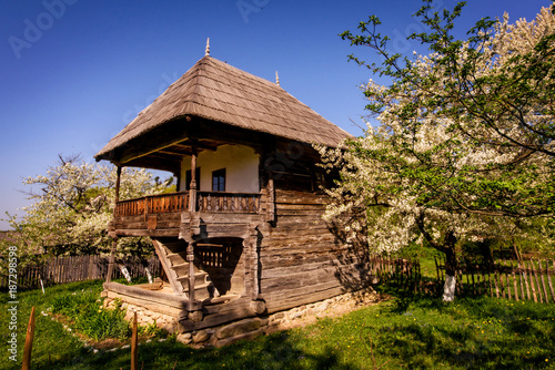 Wooden traditional house for the countryside of Romania