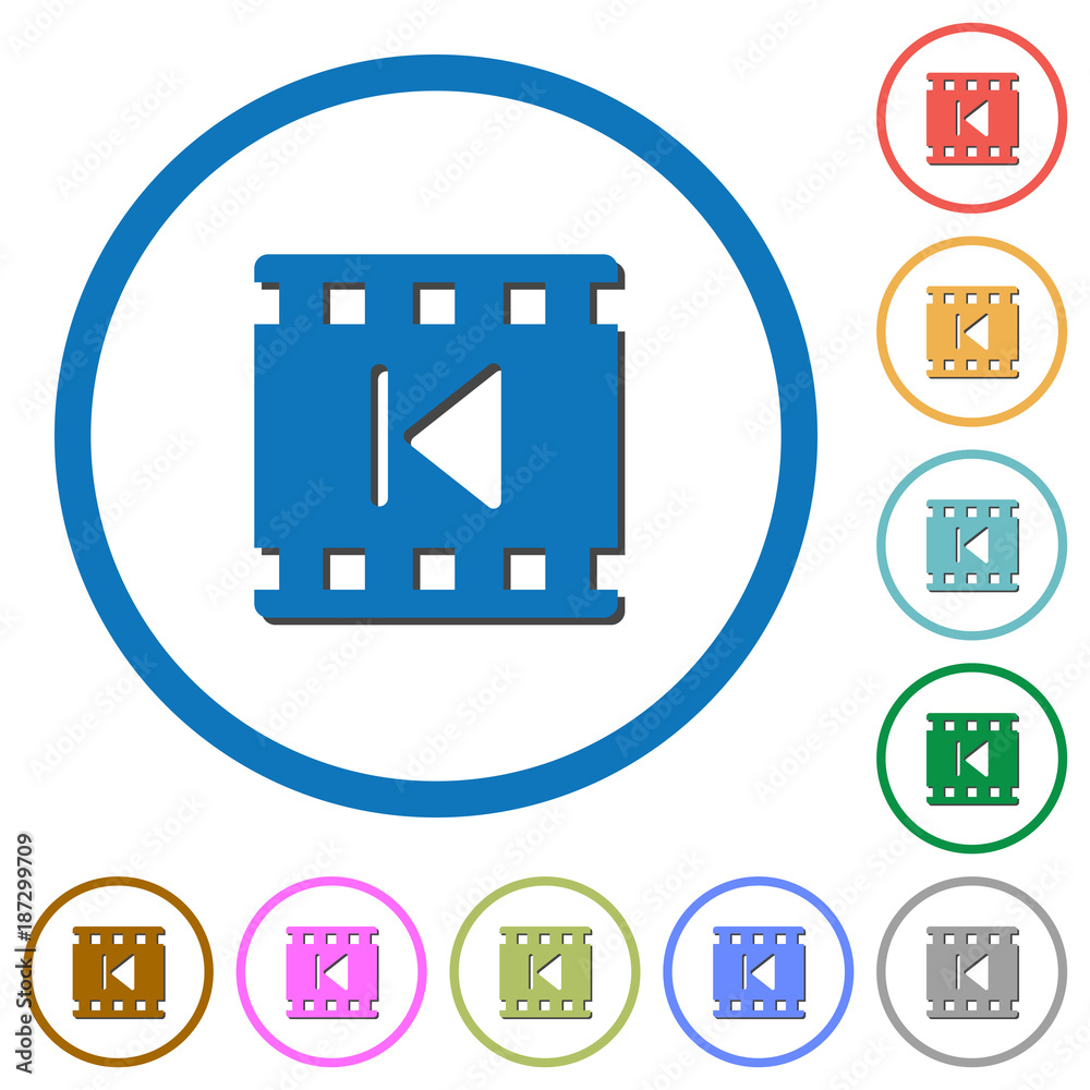 Previous movie icons with shadows and outlines Previous movie icons with shadows and outlines