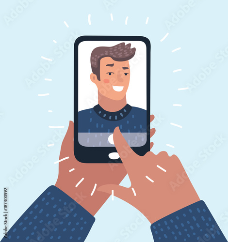 Islam face people character man on phone arabic muslim on screen