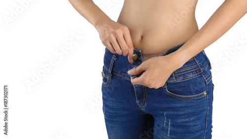 Body girl sexy in jeans.
