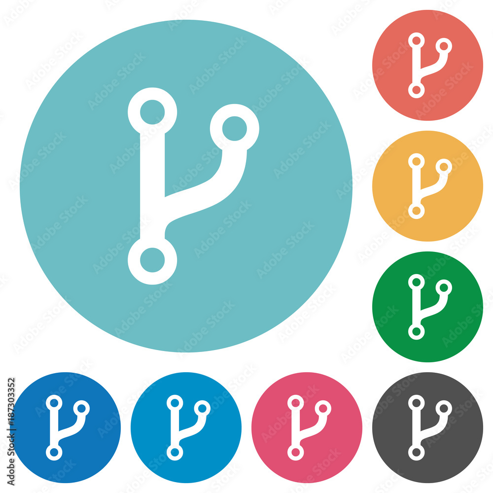 Code fork flat round icons Code fork flat round icons