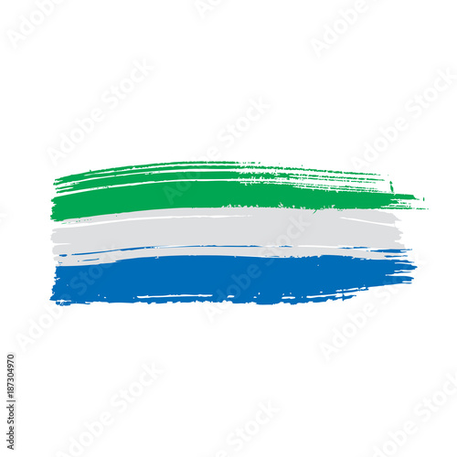 Sierra Leone flag  vector illustration