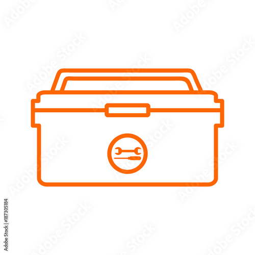 Outline Tool Box Storage Drawing Vector Illustration Graphic