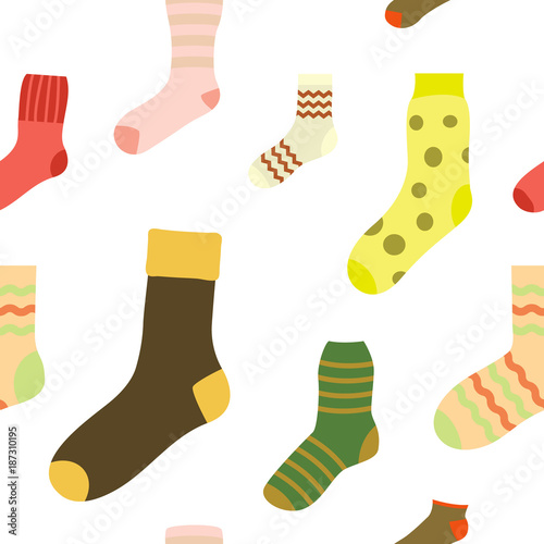 Seamless pattern with socks for your design