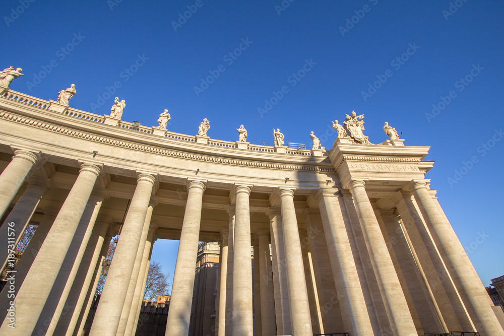 Columns on the St. Peter's Square, Vatican City, Italy