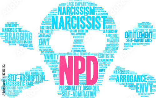 NPD Word Cloud on a white background. 