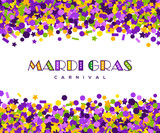 carnival mardi gras confetti greeting card