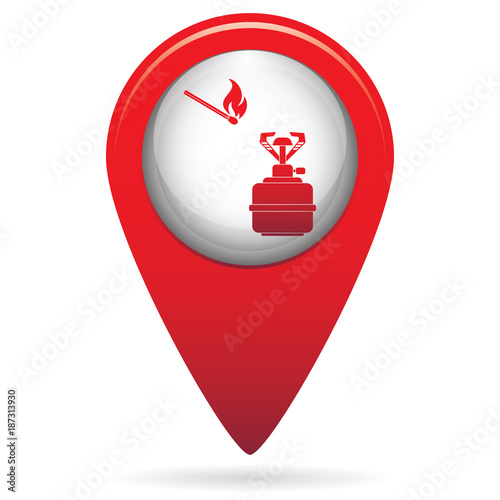 Camping stove icon vector