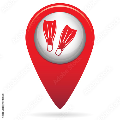 Diving flippers icon