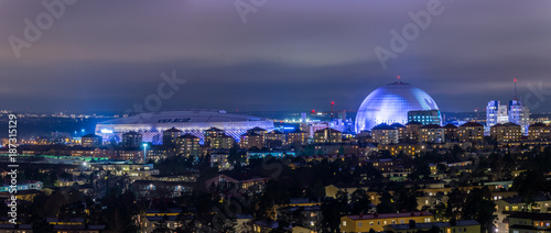 Globen och Tele2 Arena syns på bilden