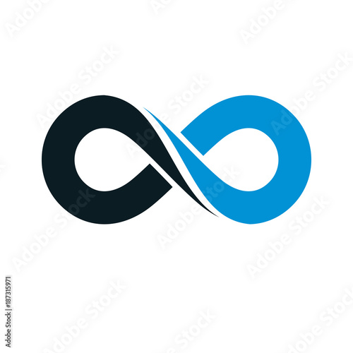 Endless Infinity Loop vector symbol, conceptual logo special design.