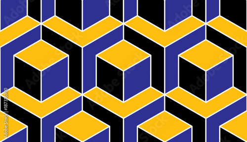 Geometric cubes abstract se...