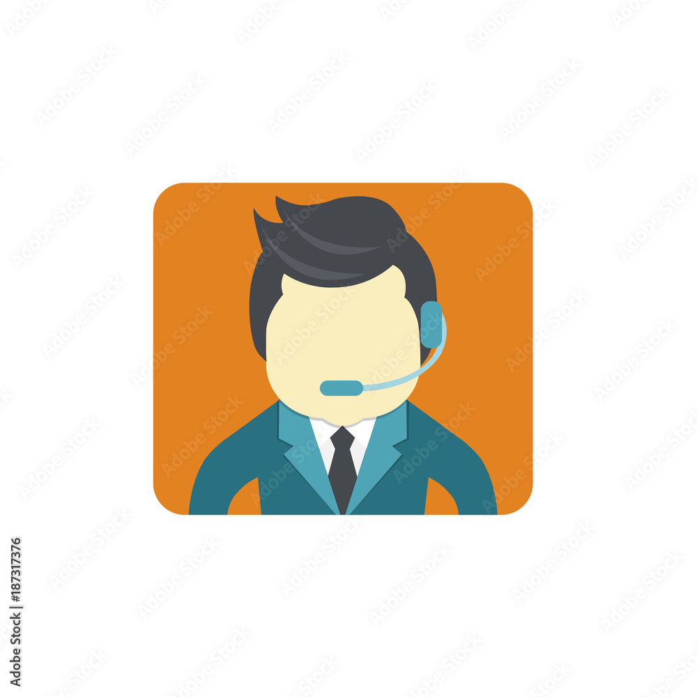 Business customer care service concept. Icon of contact us, support, help, phone call and website click. Flat vector illustration