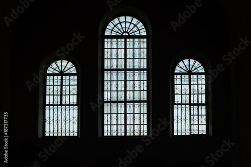 Large arched Windows in the old Church