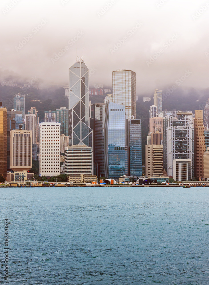 Hong Kong skyline cityscape, Victoria Harbor