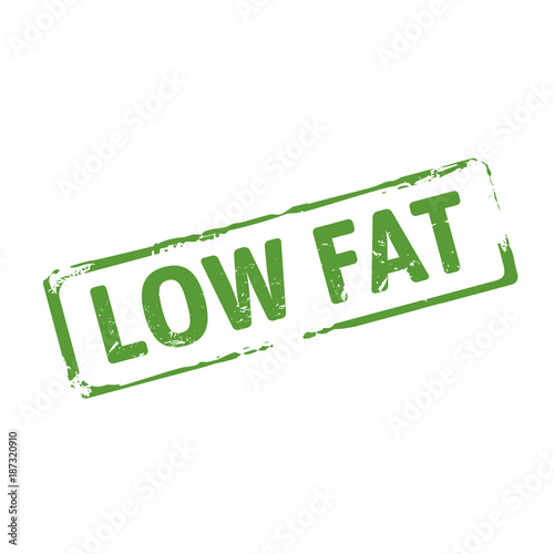 Green grunge stamp and text Low Fat
