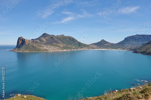 View of Hout Bay from Chapmans Peak Drive near the Cape of Good Hope, South Africa  © eqroy
