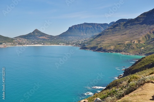 View of Hout Bay from Chapmans Peak Drive near the Cape of Good Hope  South Africa 