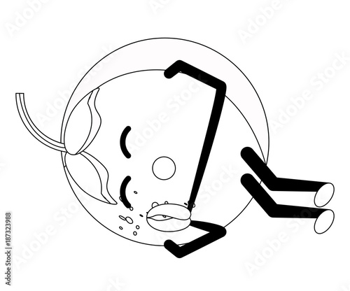 kawaii orange fruit icon